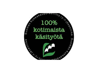 100% kotimaista käsityötä -logo